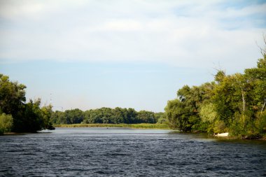 Dnipro Nehri'nin kıyısında