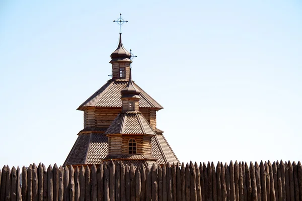 Eglise en bois sur l'île de Hortitsa — Photo