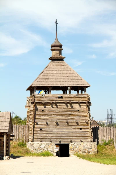 Woode kerk op het eiland hortitsa — Stockfoto