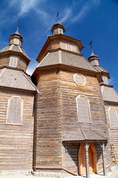 Église en bois sur l'île de Hortitsa — Photo
