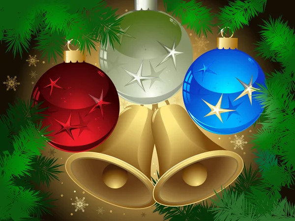 Boule de Noël, fond — Image vectorielle