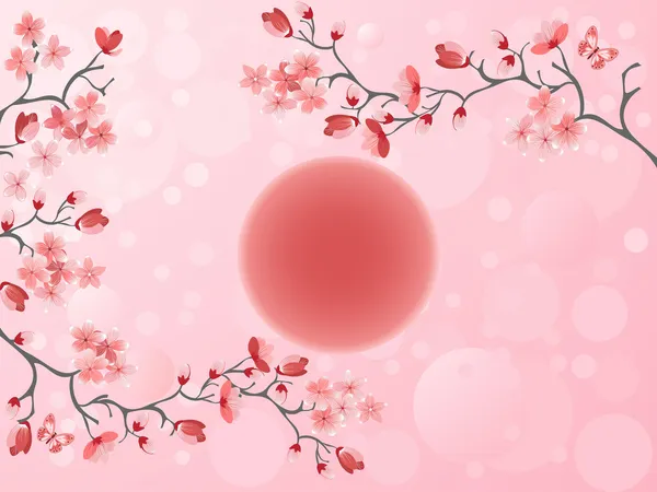 Fleur de cerisier - Printemps japonais — Image vectorielle