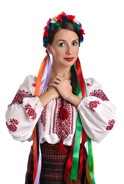 Ukrajinská žena v kroji — Stock fotografie