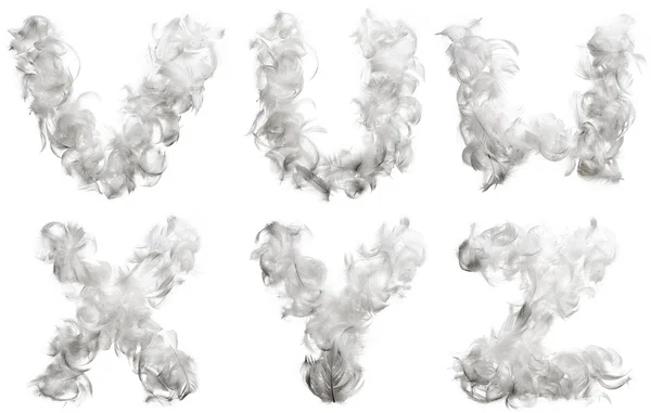 Stock image Alphabet made from feathers