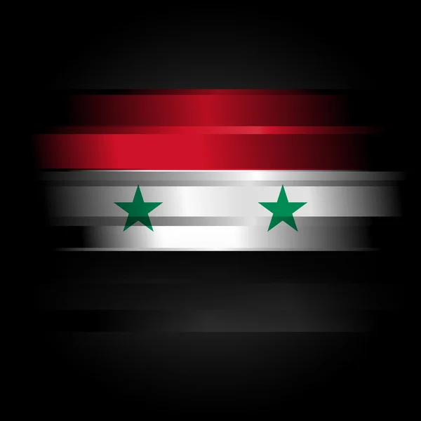 Vlag van Syrië op abstracte zwarte achtergrond — Stockfoto