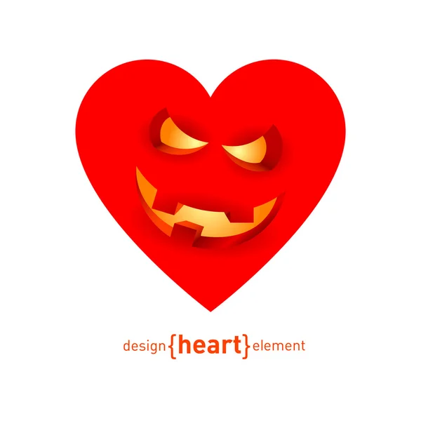 Abstrakt design element hjerte med smil - Stock-foto