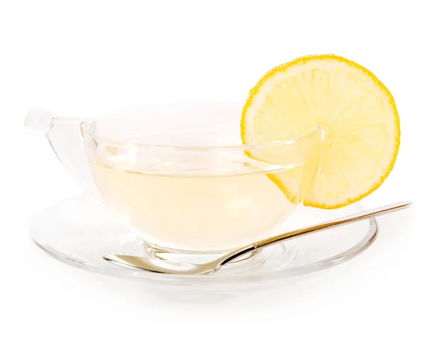 Cam bardak limonlu çay — Stok fotoğraf
