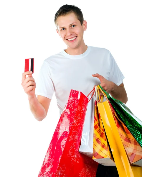 행복 한 쇼핑 사람 — 스톡 사진