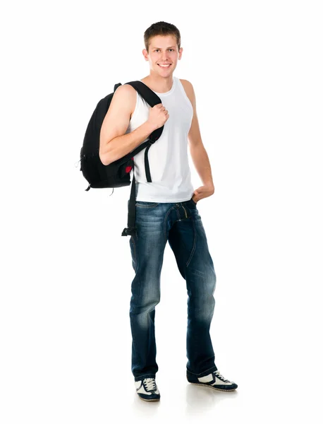 Pretty young man on white background — Stock Photo, Image
