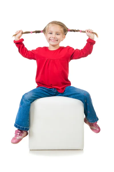 Portret van een vrij klein meisje — Stockfoto