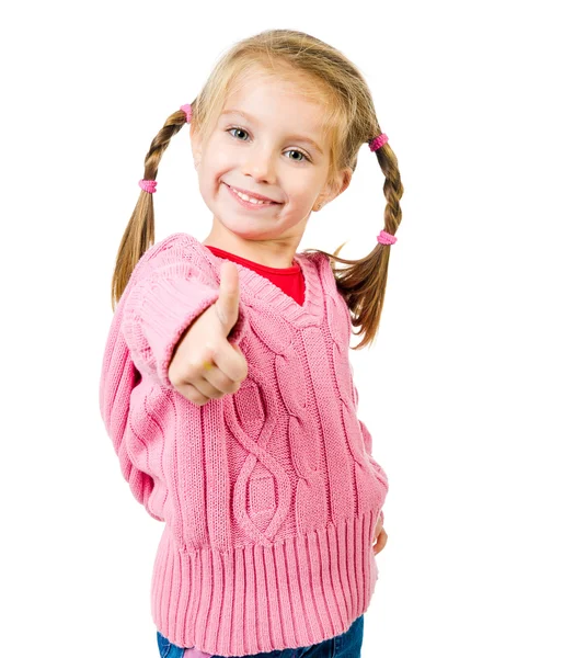 Schattig klein meisje met een spikkels — Stockfoto