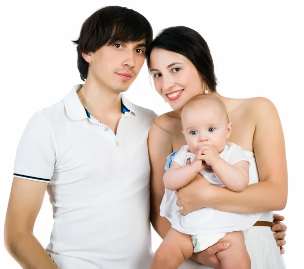 Família jovem com uma criança — Fotografia de Stock