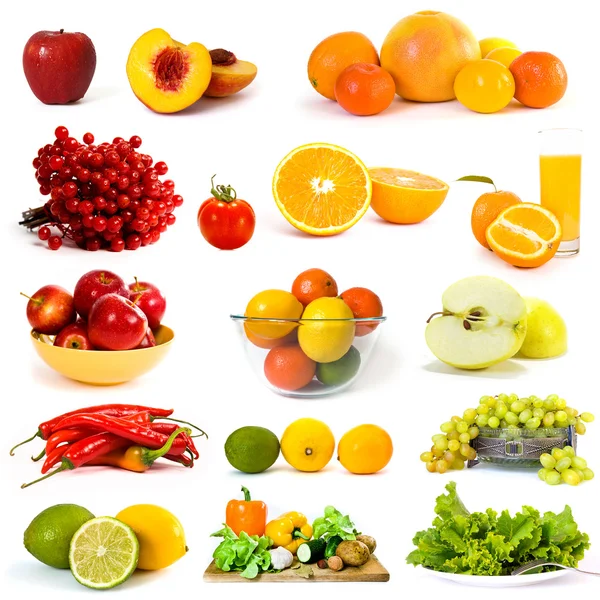Groenten en fruit-collectie — Stockfoto