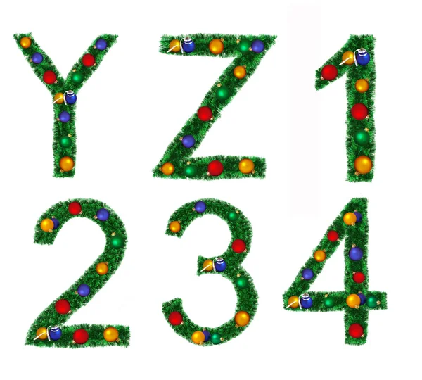 Christmas alphabet isolated on a white background — Stock Photo, Image