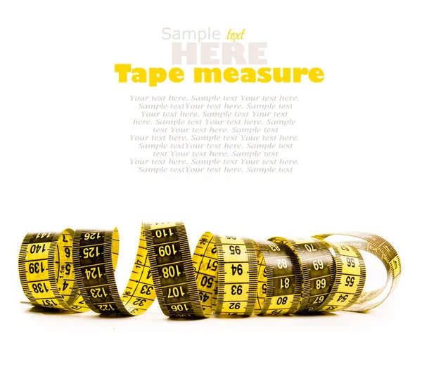 黄色のテープ測定 — ストック写真