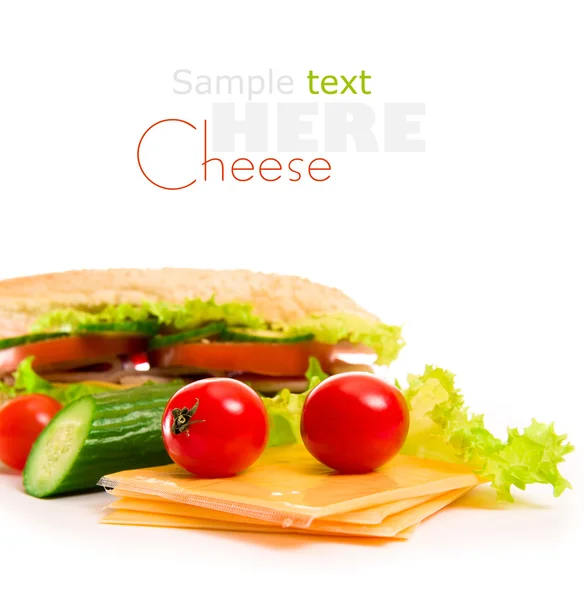 stock image Ham and cheese sandwich