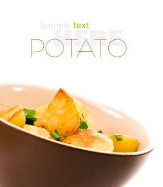 otlar ile kavrulmuş patates