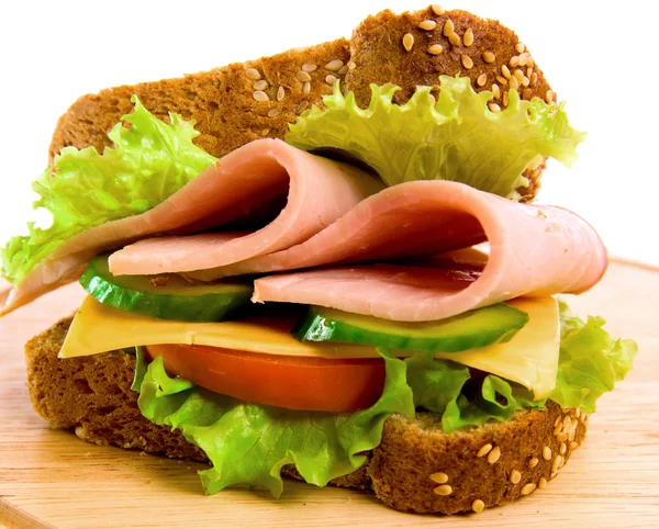 Sandwich au jambon et fromage — Photo