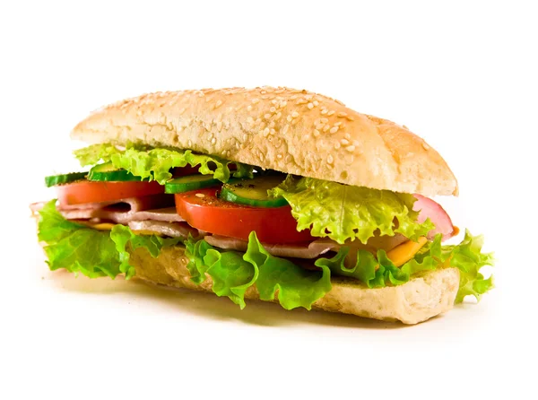 Бутерброд з шинкою та сиром — стокове фото