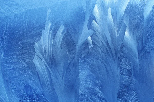 Ledové vzory na skle — Stock fotografie