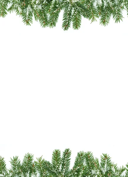 Рождественская рама со снегом — стоковое фото