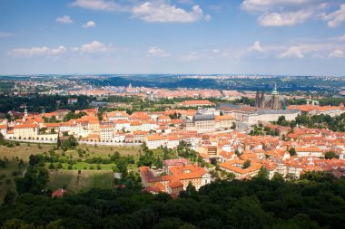 Prag şehrinin manzarası