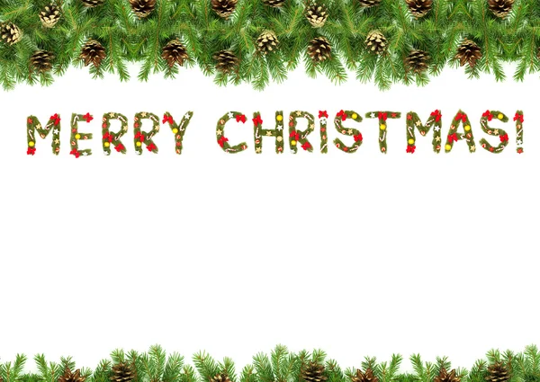 Cartão de Natal com uma ornamen de Natal — Fotografia de Stock