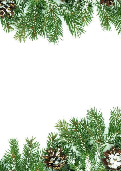 Christmas framework with snow Royalty Free Stock Photos