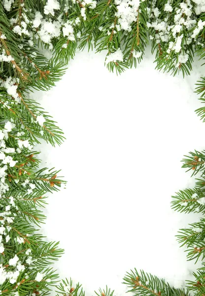 Boże Narodzenie ramy ze śniegu — Zdjęcie stockowe