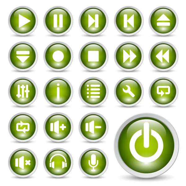 Media player buttons. — Stock Vector