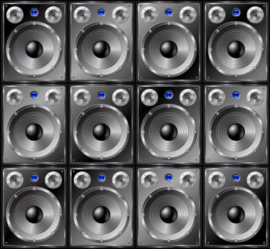 Speakers seamless background. clipart