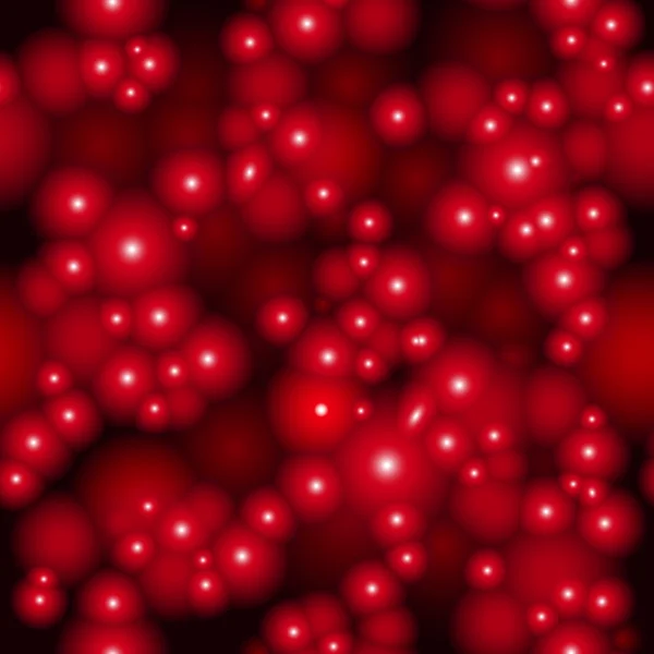 Röd sömlös molekyler mönster. — Stock vektor
