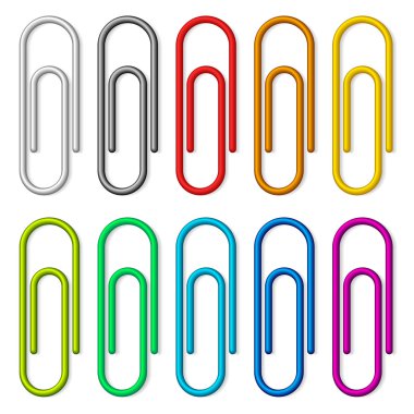 Paper clips. clipart