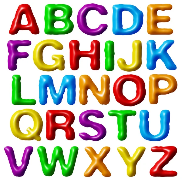 Plasticinová abeceda. — Stock fotografie