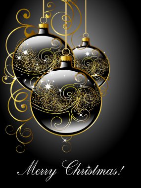 Merry Christmas greeting card. clipart