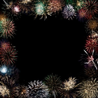 Beautiful fireworks clipart