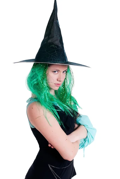 Meisje gekleed als een heks — Stockfoto