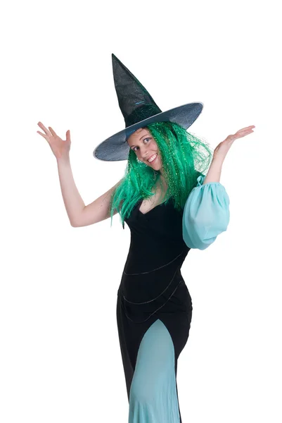 Meisje gekleed als een heks — Stockfoto