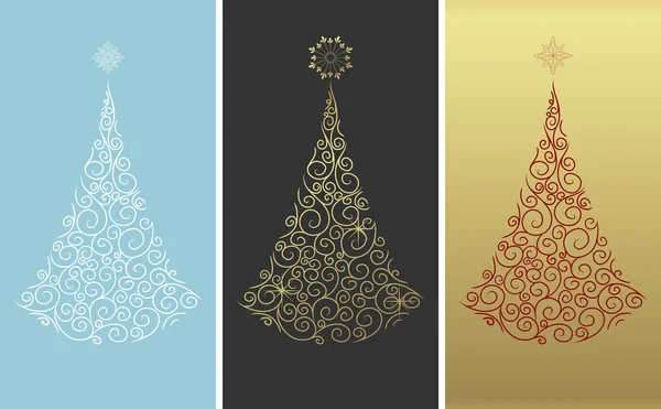 Noel ağacı tasarım — Stok Vektör