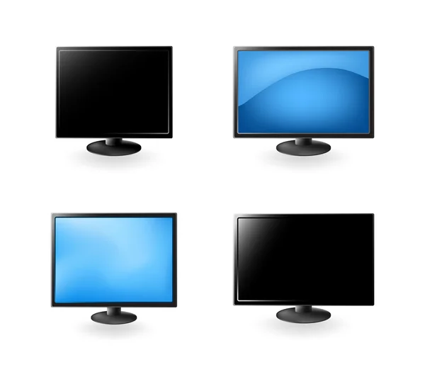 stock vector Set LCD TV