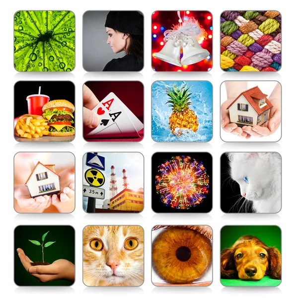 stock image Collection of icons for programs and games