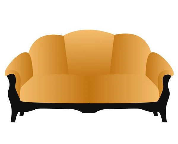 Sofá moderno casero suave y cómodo — Vector de stock