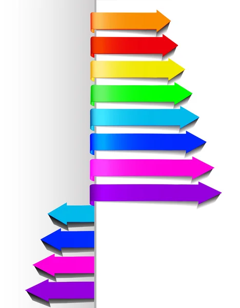 Set flèches multicolores — Image vectorielle