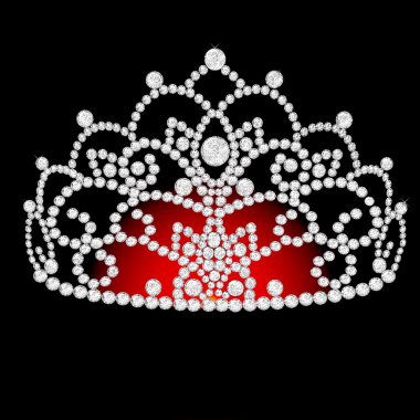 Diadem feminine on black translucent clipart