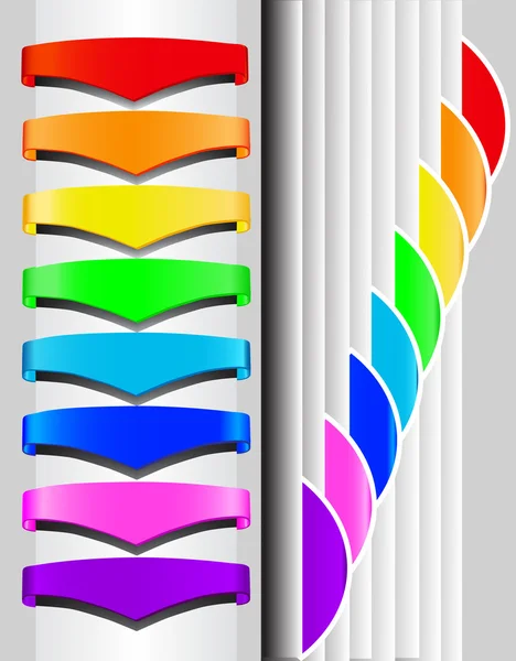 Définir des étiquettes multicolores pour le texte avec nuance — Image vectorielle