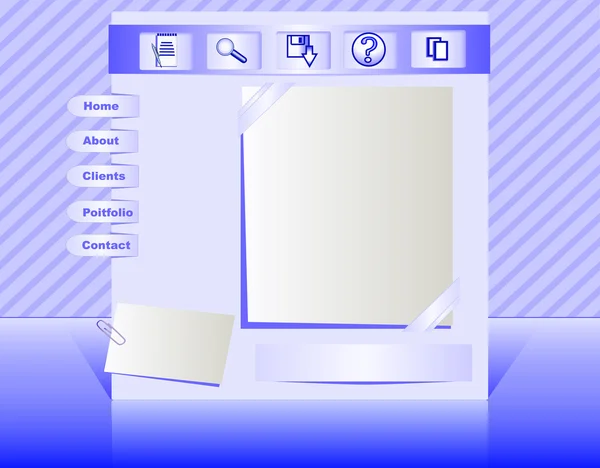 Modèle de site Web. Style de papier — Image vectorielle