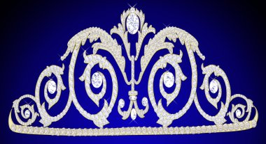 Diadem feminine with reflection on black clipart