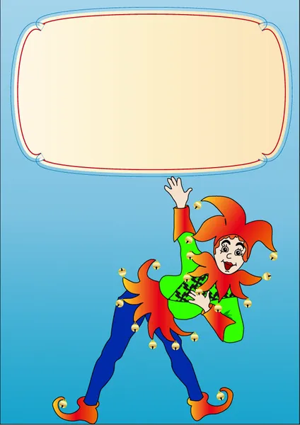 Cadre avec joyeux clown lumineux — Image vectorielle