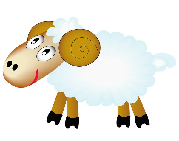 Wesołych owiec izolowane — Wektor stockowy