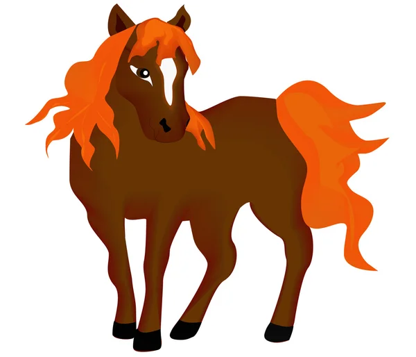 Belo cavalo isolado — Vetor de Stock